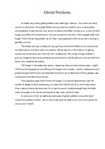 Esszék 'Global Environmental Problems', 1.                