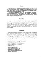 Esszék 'Food, Travelling, Shopping', 1.                