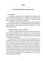 Esszék 'Translation of Written Advertisements', 1.                
