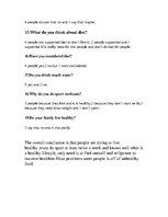 Minták 'The Survey of a Healthy Lifestyle ', 3.                