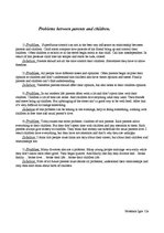 Összefoglalók, jegyzetek 'Problems between Parents and Children', 1.                