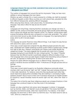 Összefoglalók, jegyzetek '"Language Shapes the Way We Think, and Determines what We Can Think about." Benj', 1.                