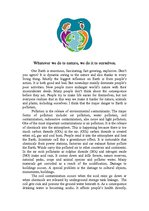 Esszék 'Whatever We Do to Nature, We Do It to Ourselves', 1.                