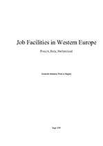 Kutatási anyagok 'Job Facilities in Western Europe', 1.                
