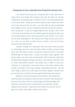 Esszék 'Living Alone is More Enjoyable than Living with Someone Else', 2.                