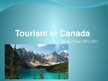 Prezentációk 'Tourism in Canada', 1.                