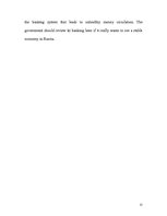 Kutatási anyagok 'Banking Services in Russia: Theory and Fact', 22.                