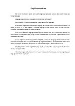 Esszék 'English around Me', 1.                