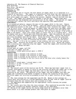 Esszék 'Sequence of Chemical Reactions', 1.                