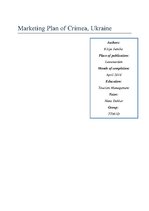 Üzleti tervek 'Marketing Plan of Crimea, Ukraine', 2.                