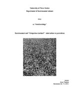 Esszék 'Environment and "Gregarious Instinct" - Interaction or Parasitism', 1.                