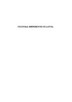 Kutatási anyagok 'Cultural Differences in Latvia', 1.                