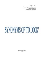Kutatási anyagok 'Synonyms of "to Look"', 1.                