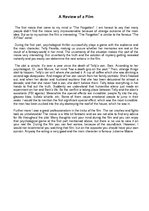 Esszék 'Film Review "The Forgotten"', 1.                