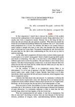 Esszék 'Conflicts of the Modern World', 1.                