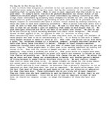 Esszék 'The Way We Do the Things We Do', 1.                