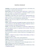 Összefoglalók, jegyzetek 'Political Vocabulary', 1.                