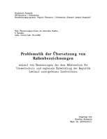 Kutatási anyagok 'Problematik der Übersetzung von Ralienbezeichnungen', 1.