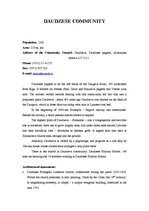Összefoglalók, jegyzetek 'Daudzese Community', 1.                