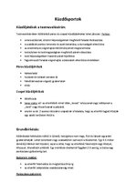 Összefoglalók, jegyzetek 'Testnevelés érettségi tétel, küzdősportok', 1.                