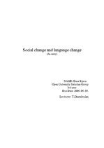Esszék 'Social Change and Language Change', 3.                