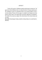 Kutatási anyagok 'Difficulties Mastering Reported Speech at Tertiary Level', 3.                