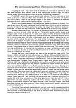 Esszék 'The Environmental Problems', 1.                