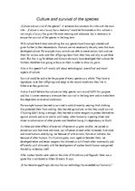 Esszék 'Culture Is not a Luxury but a Necessity. Culture and Survival of the Species', 1.                