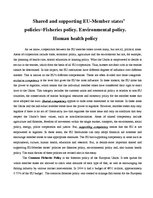Esszék 'Shared and Supporting EU-Member States' Policies', 1.                