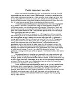 Esszék 'Family Importance Nowadays', 1.                