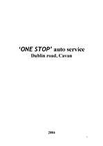 Üzleti tervek '"One Stop" Auto Service', 1.                