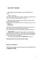 Üzleti tervek '"One Stop" Auto Service', 3.                