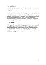 Üzleti tervek '"One Stop" Auto Service', 10.                