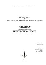 Kutatási anyagok 'Strategy for the Integration into the European Union', 1.                