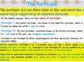 Prezentációk 'English Grammar. The Participle', 2.                