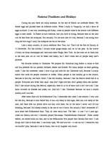 Esszék 'National Traditions and Holidays', 1.                