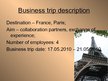 Prezentációk 'Business Trip to France', 3.                
