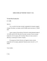 Minták 'A Letter to Receive a Visa ', 1.                