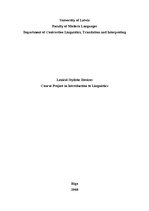 Összefoglalók, jegyzetek 'Lexical Stylistic Devices', 1.                