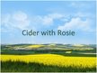 Prezentációk 'Cider with Rosie', 1.                