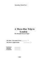 Kutatási anyagok 'A Three Day Trip to London', 1.                