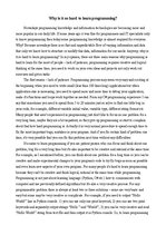 Esszék 'Why Is It so Hard to Learn Programming?', 1.                