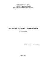 Kutatási anyagok 'The Origins of the Japanese Language', 1.                