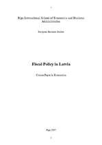 Kutatási anyagok 'Fiscal Policy in Latvia', 1.