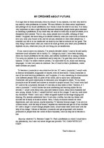 Esszék 'My Dreams about Future', 1.                