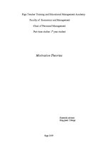 Kutatási anyagok 'Motivation Theories', 1.                