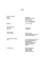 Minták 'CV paraugs vācu valodā', 1.                