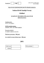 Gyakorlati jelentések 'Szakács megoldás (1)', 1.                