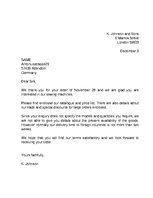 Minták 'Business Letters in English', 2.                