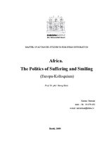 Esszék 'Africa. The Politics of Suffering and Smiling', 1.                